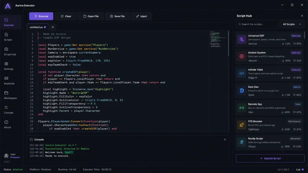 krnl-executor-pc-interface-features